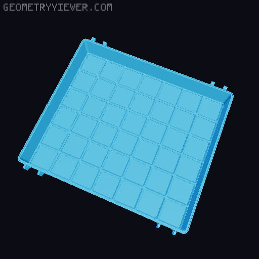Rugged Gridfinity Box (Parametric) 3D model thumbnail
