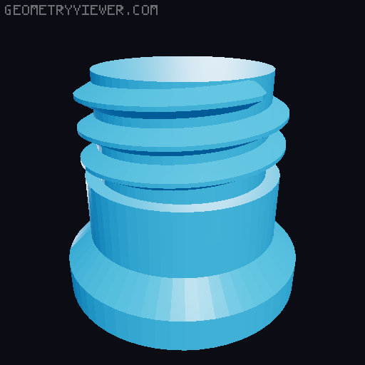 Cable Standard Spool Holder Gridfinity - customizable 3D model thumbnail