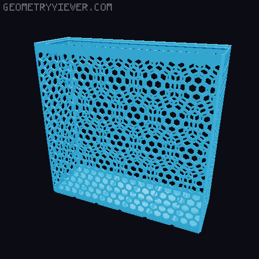Gridfinity Hex Bins Light all sizes 3D model thumbnail