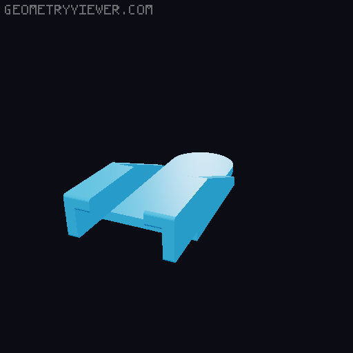 Key holder for 3 keys 3D model thumbnail