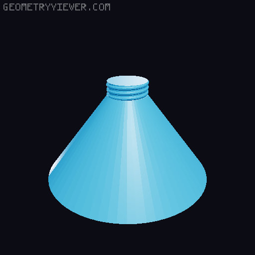 Funnel (Vase Mode) for Dry Food Carousel Dispenser 3D model thumbnail