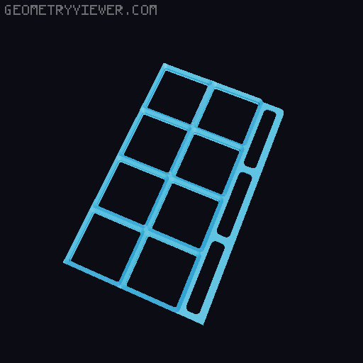 Gridfinity Baseblates for Ikea ALEX "borderless" 3D model thumbnail