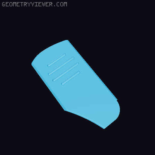Utility blade paper slicer 3D model thumbnail