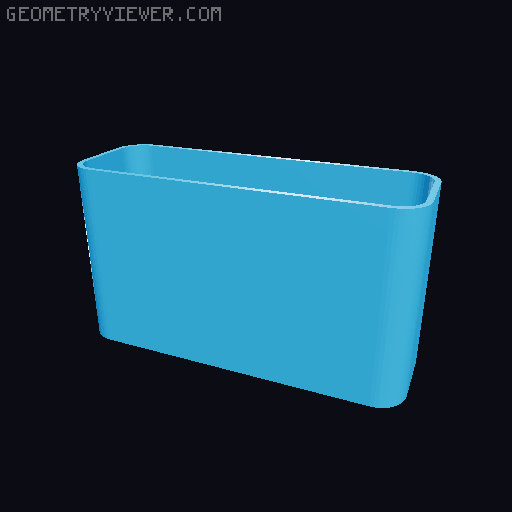 Bin for Ikea skadis - 564 models - hooks need support 3D model thumbnail