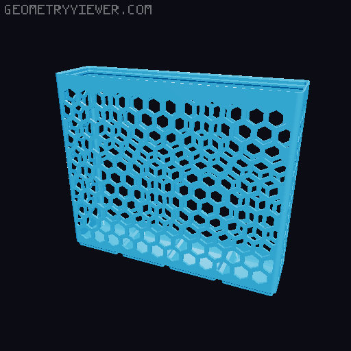 Gridfinity Hex Bins Light all sizes 3D model thumbnail