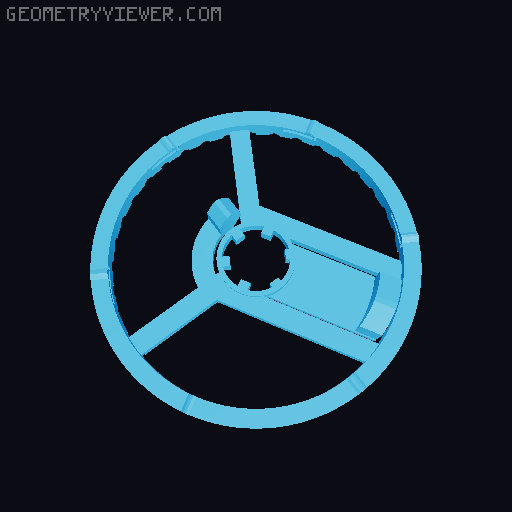 Resistance substitution wheel (customizable) 3D model thumbnail