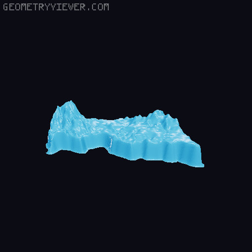 Topographic World Map 3D model thumbnail