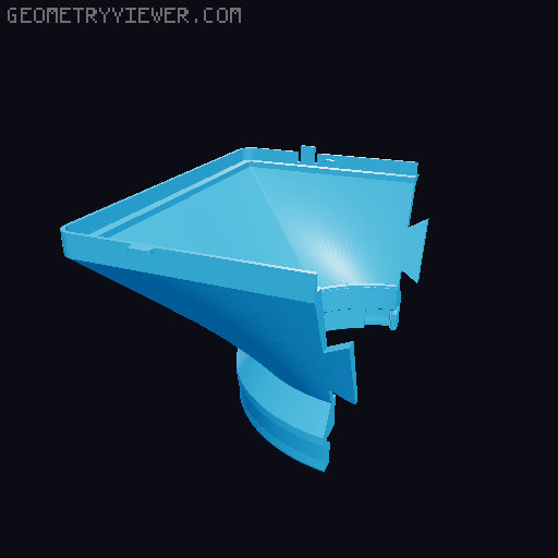 Quick connect AC Intake Hose - Split 3D model thumbnail