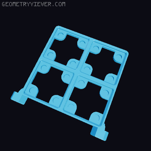 Honeycomb Wall Gridfinity Magnet Base 3D model thumbnail