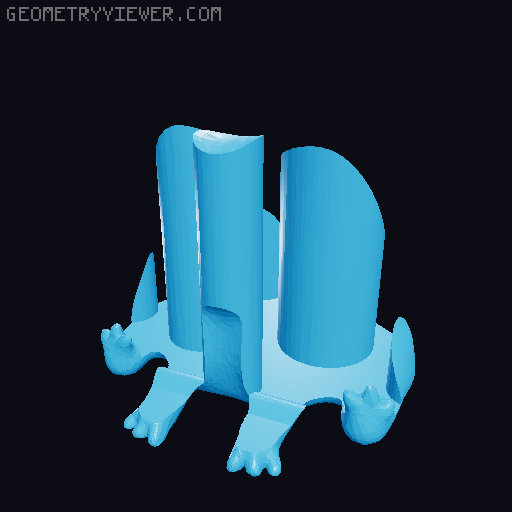 Fred The Frog - Single Extruder Dual Color 3D model thumbnail