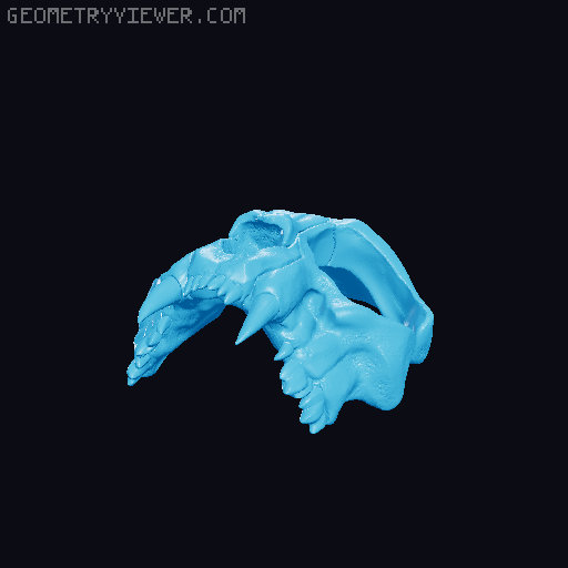 Cat Skull Mask 3D model thumbnail