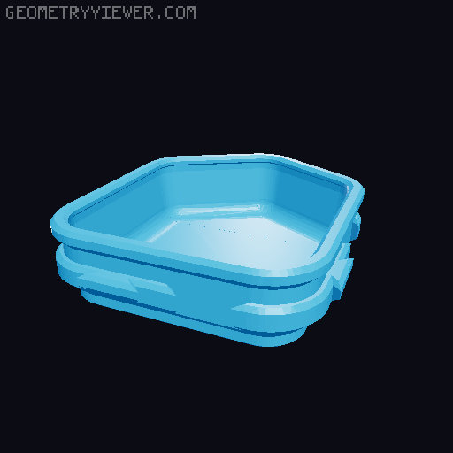 Interlocking Sorting Cups Adapter (Square-Hex Shape Mix) 3D model thumbnail