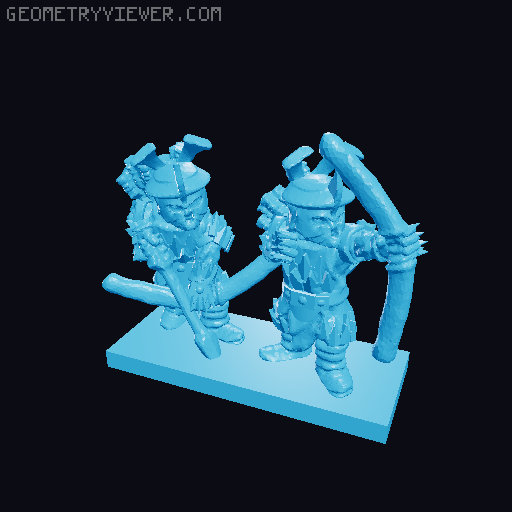 Easterling Archers 10mm Scale 3D model thumbnail