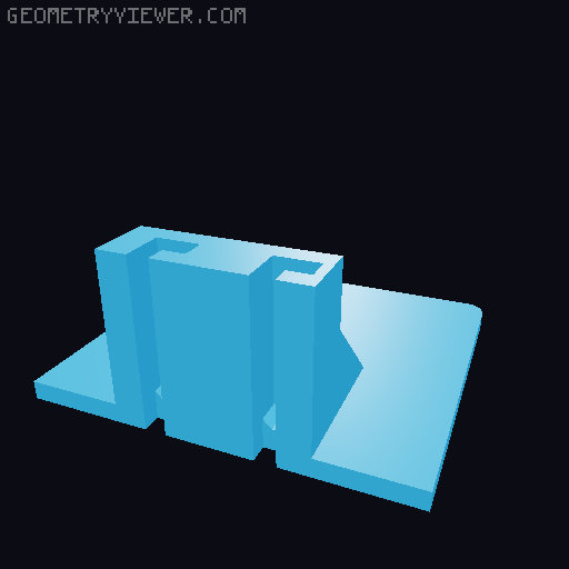 Shelves for Universal Peg Board Peg System - 2 peg version 3D model thumbnail