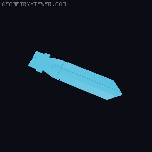 Assassins creed hidden blade 3D model thumbnail