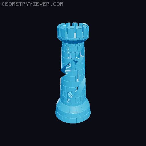 Organic Chess Set 3D model thumbnail