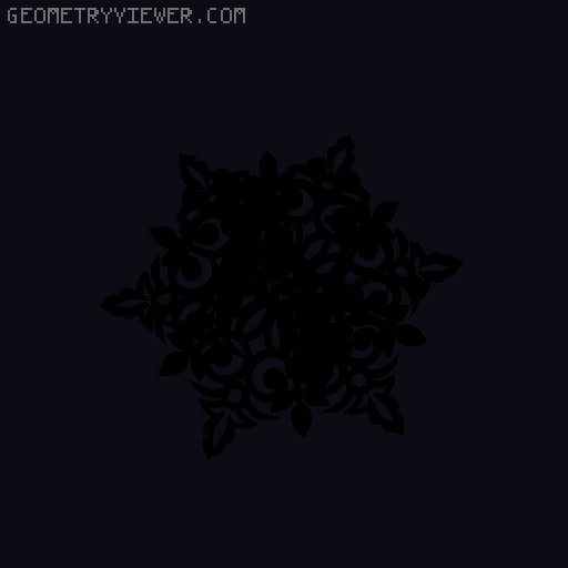Initial A-Z snowflake décor 3D model thumbnail