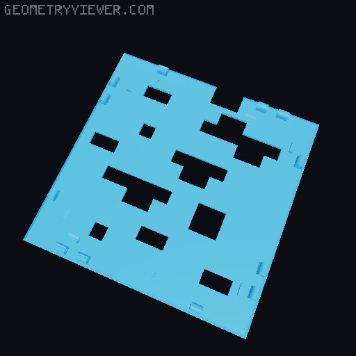 "8-Bit" Minecraft Ore Lamp Dig-Uno Base 3D model thumbnail