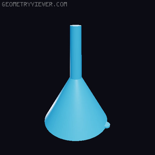 parametric vase mode funnel v2 3D model thumbnail