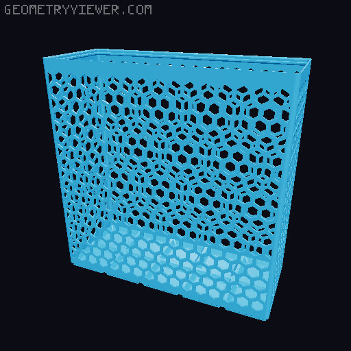 Gridfinity Hex Bins Light all sizes 3D model thumbnail