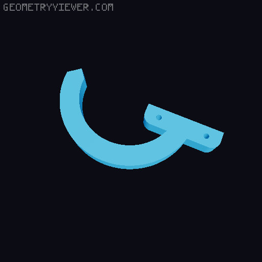 Self releasing geared clamp hook for towels 3D model thumbnail