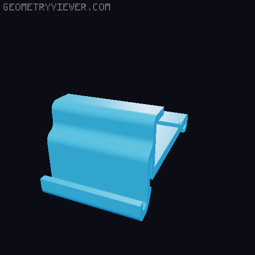 WAGO 221-4xx/6xx DIN Mount 3D model thumbnail