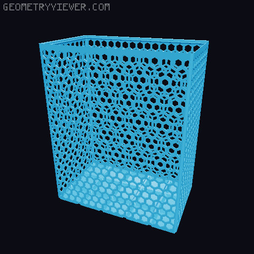 Gridfinity Hex Bins Light all sizes 3D model thumbnail