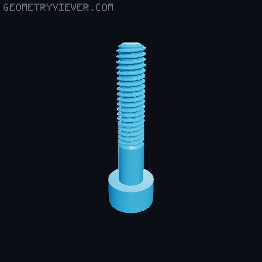 Hundreds of Metric Allen Screws with Cylindrical Head M2 up to M64 3D model thumbnail