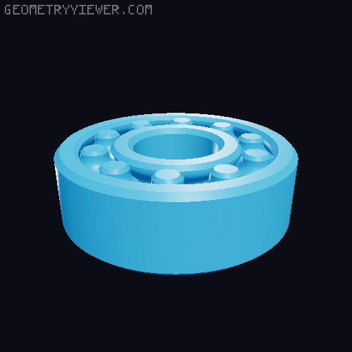 Print in place BALL bearings 3D model thumbnail