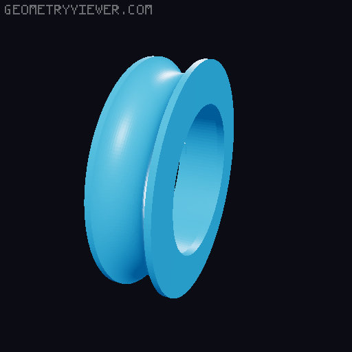 PC-Blend Prusa Pulley with Ball Bearing 3D model thumbnail