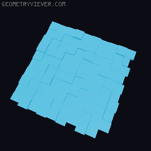 Cube Background Panels (self assembling) 3D model thumbnail