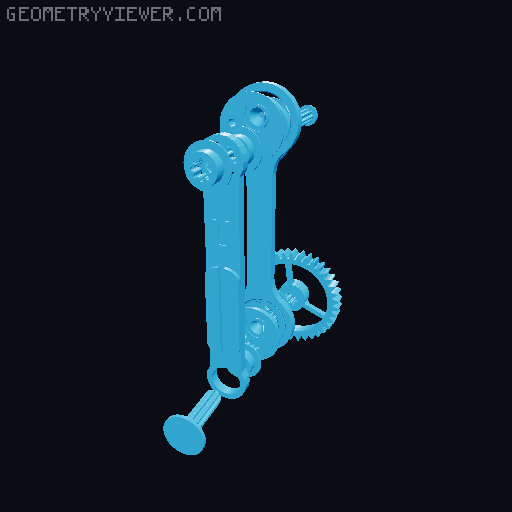 OHC V60 Ultramax Engine 3D model thumbnail