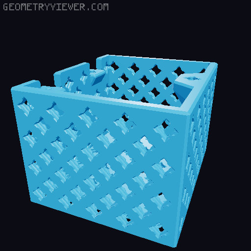 PrintABox - modular PrintABlok compatible boxes 3D model thumbnail