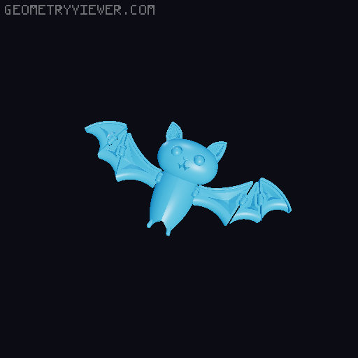 Articulated Bat - Halloween Decoration 3D model thumbnail