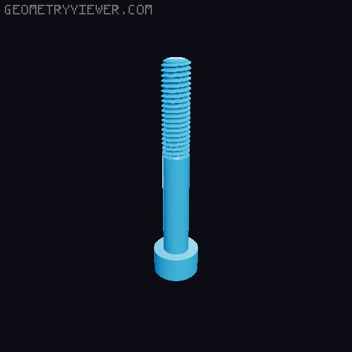 Hundreds of Metric Allen Screws with Cylindrical Head M2 up to M64 3D model thumbnail