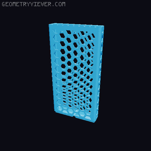 Gridfinity Hex Bins Light (rotated grid) all sizes 3D model thumbnail