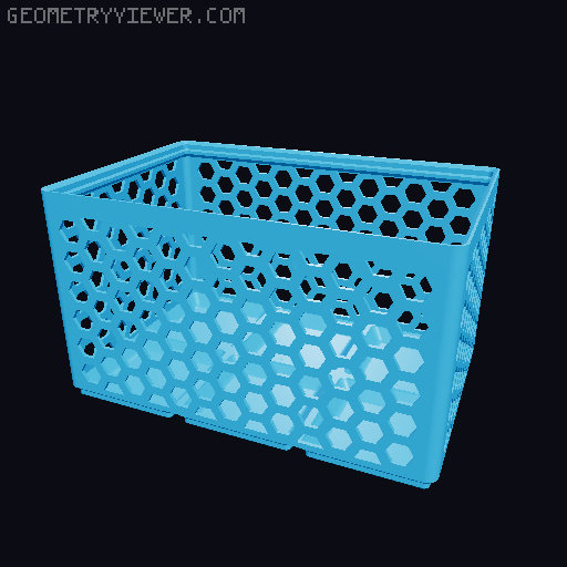 Gridfinity Hex Bins Light (rotated grid) all sizes 3D model thumbnail