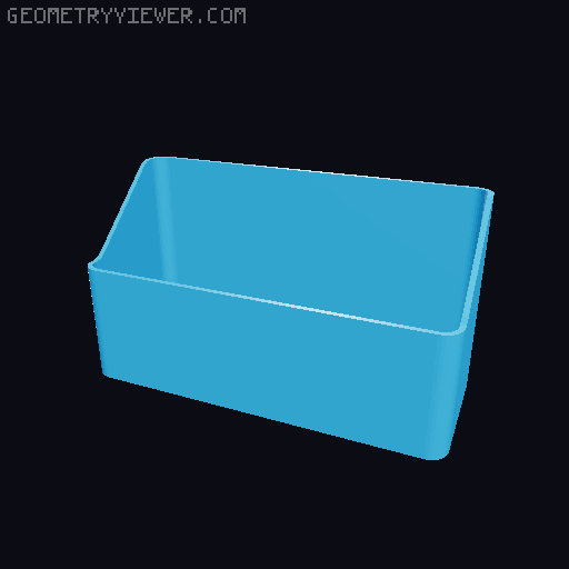 Bin for Ikea skadis - 564 models - hooks need support 3D model thumbnail