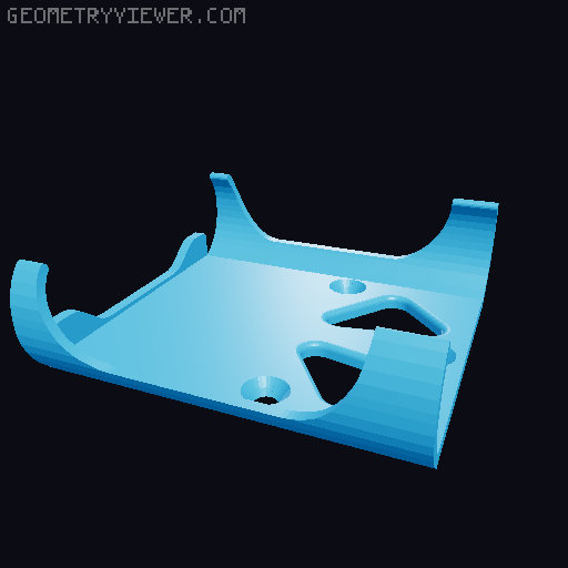 HDD 3.5 / SSD / PI case / PowerBank wall mount  3D model thumbnail