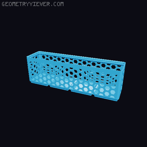 Gridfinity Hex Bins Light (rotated grid) all sizes 3D model thumbnail