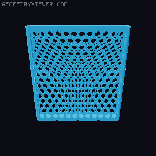 Gridfinity Hex Bins all sizes 3D model thumbnail