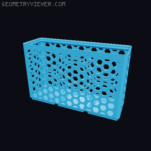 Gridfinity Hex Bins Light (rotated grid) all sizes 3D model thumbnail