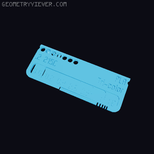 Filament swatch 3D model thumbnail
