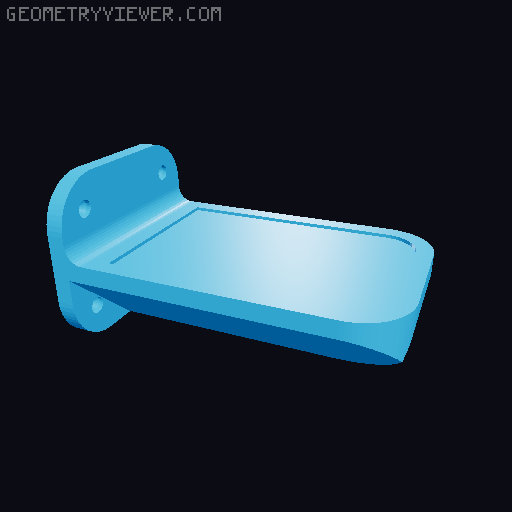 Wall Mounted Cat Step (3 variations) 3D model thumbnail