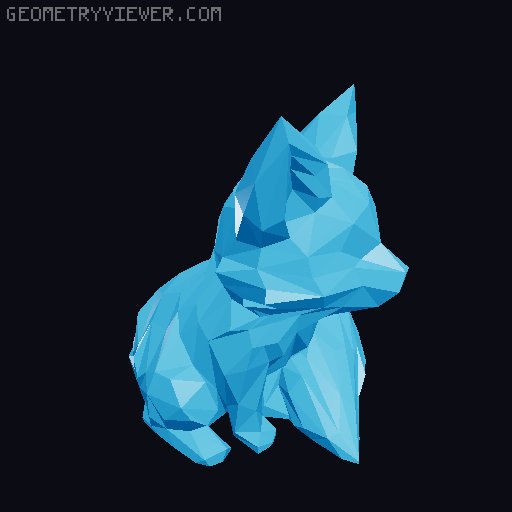 Cute Low Poly Fox 3D model thumbnail