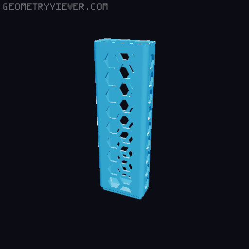 Gridfinity Hex Bins Light (rotated grid) all sizes 3D model thumbnail