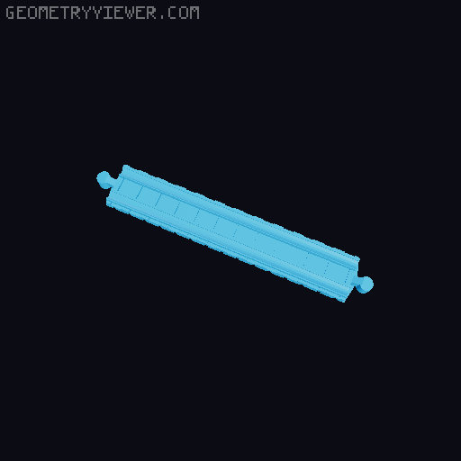 Wooden railway bridge system for Fischertechnik 3D model thumbnail