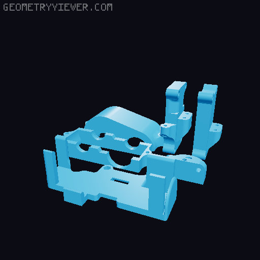 EXPLORER-MK1 3D PRINTED 1:10 RC CHASSIS 3D model thumbnail