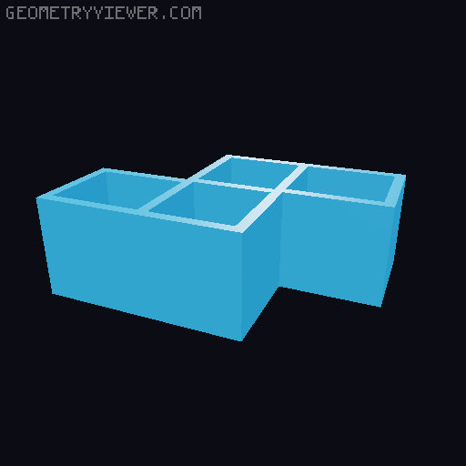 Large balance puzzle tetris 3D model thumbnail