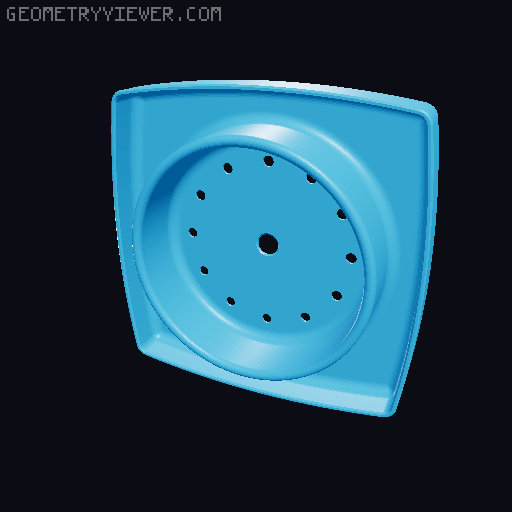 Split face (for Mid-Century Modern Desk Clock) 3D model thumbnail